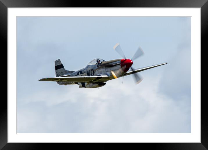 North American P-51D Mustang Framed Mounted Print by J Biggadike