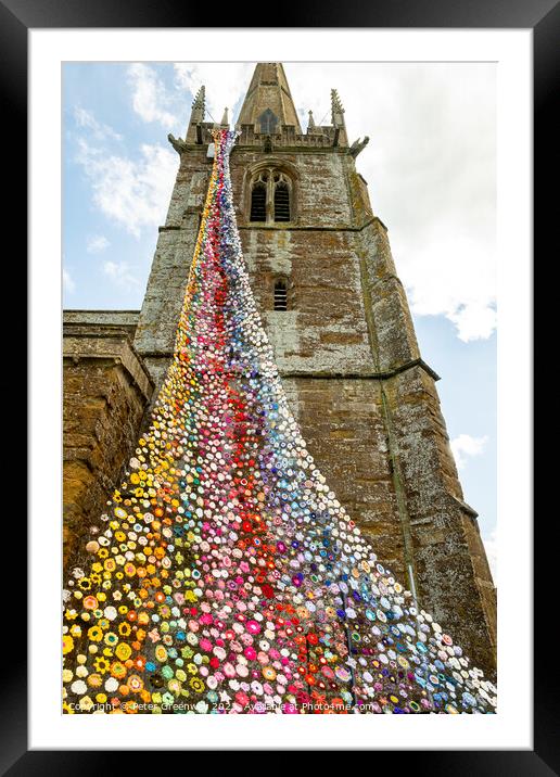 Tower Of All Saints Church, Middleton Cheney Decorated In Crocch Framed Mounted Print by Peter Greenway