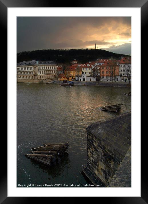 View from Charles Bridge, Prague Framed Mounted Print by Serena Bowles
