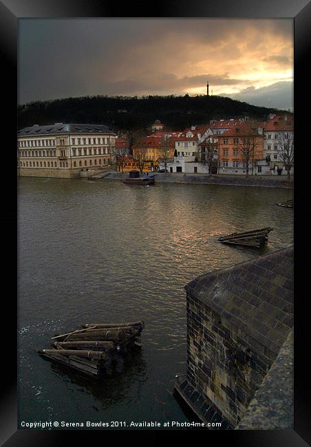 View from Charles Bridge, Prague Framed Print by Serena Bowles