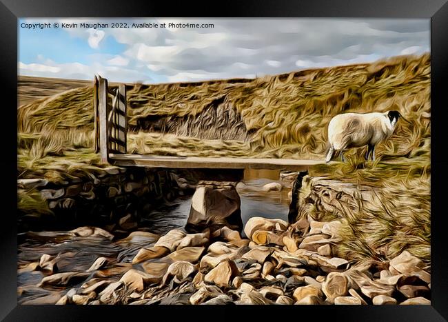 On The Pennine Way (Digital Art Version) Framed Print by Kevin Maughan