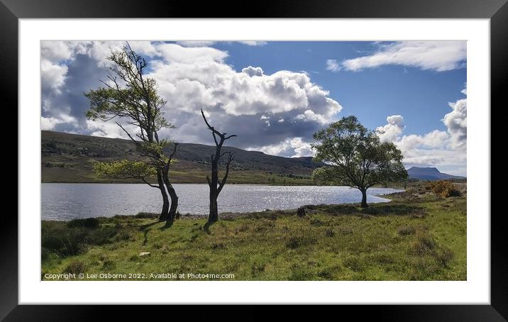 Shores of Loch Achall Framed Mounted Print by Lee Osborne
