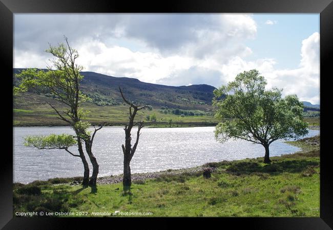 Loch Achall Shores Framed Print by Lee Osborne