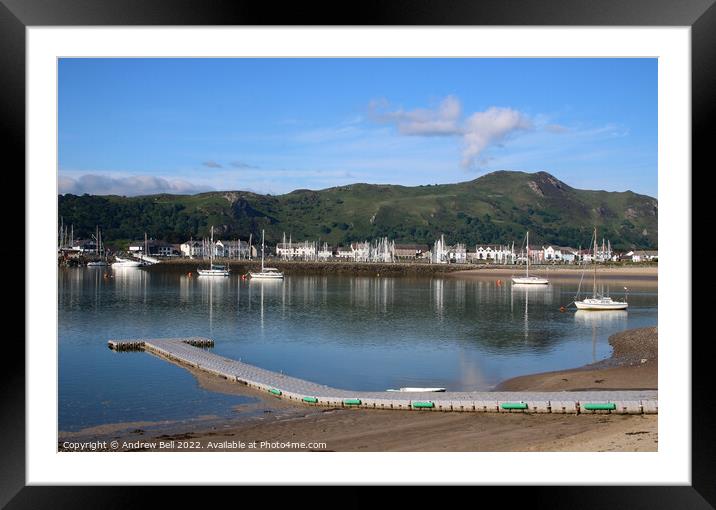 Conwy Marina from Deganwy Framed Mounted Print by Andrew Bell