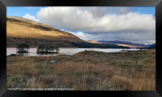 Loch Ossian, Highlands Framed Print by Lee Osborne