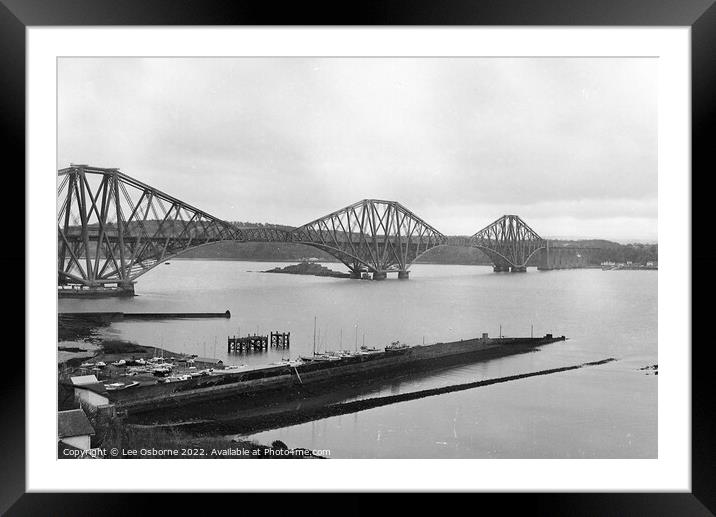 Forth Bridge from North Queensferry Framed Mounted Print by Lee Osborne
