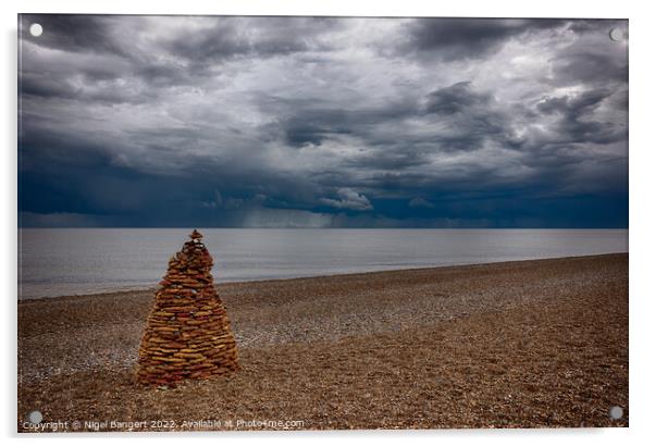 Thorpeness Beach Acrylic by Nigel Bangert