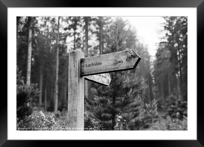 Signpost In The Forest Framed Mounted Print by Lee Osborne