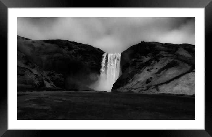 Skogafoss Waterfall Iceland Framed Mounted Print by Tim Latham