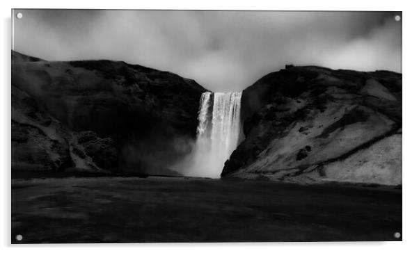 Skogafoss Waterfall Iceland Acrylic by Tim Latham