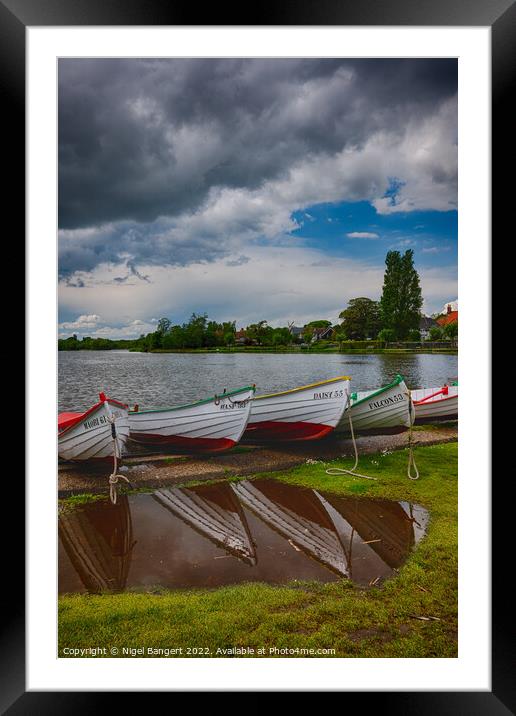 Boating Lake Framed Mounted Print by Nigel Bangert