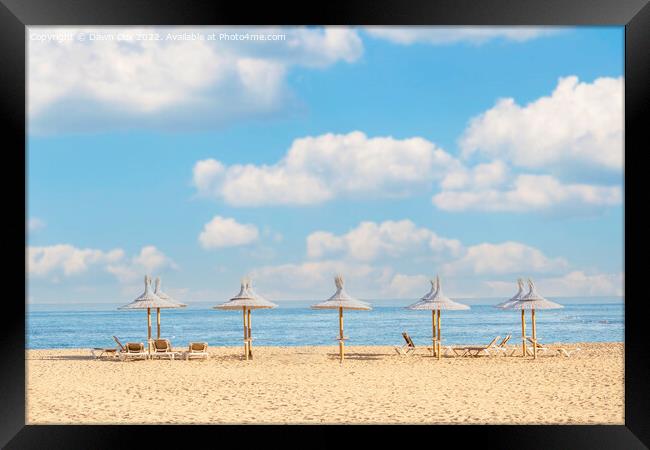 spanish Beach Framed Print by Dawn Cox