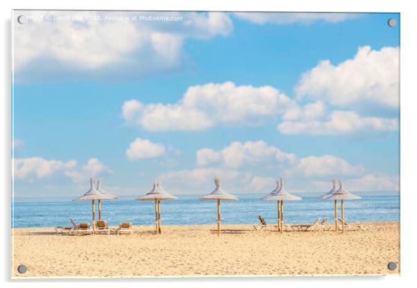 spanish Beach Acrylic by Dawn Cox