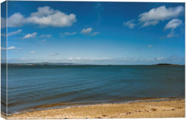Dalmeny Beach across the Firth of Forth Canvas Print by Kasia Design