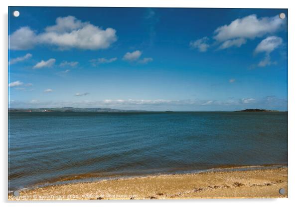 Dalmeny Beach across the Firth of Forth Acrylic by Kasia Design