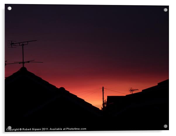 Sunrise Fire in the Sky Acrylic by Robert Gipson