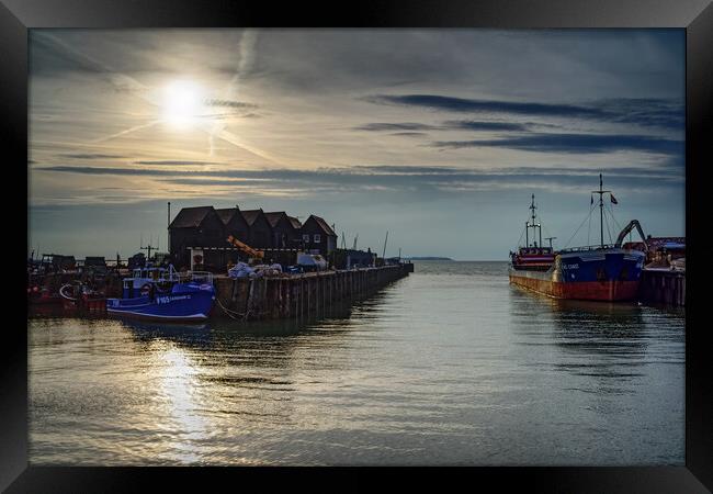 Whitstable Harbour  Framed Print by Darren Galpin