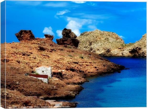 Cala Morell Menorca Balearic Islands Canvas Print by Craig Yates