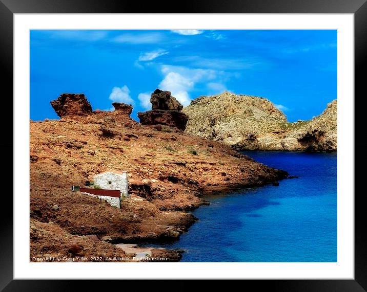 Cala Morell Menorca Balearic Islands Framed Mounted Print by Craig Yates
