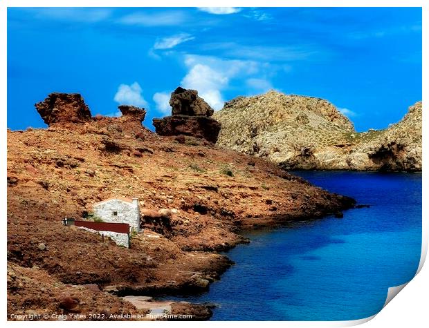Cala Morell Menorca Balearic Islands Print by Craig Yates