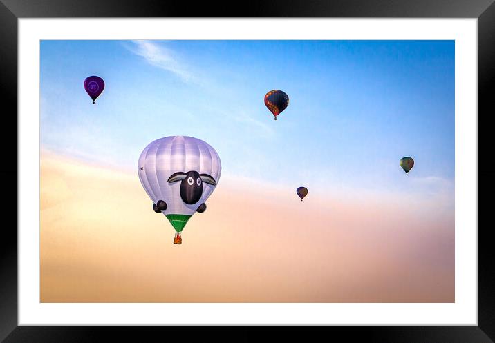 Hot Air Balloons Framed Mounted Print by Graeme B