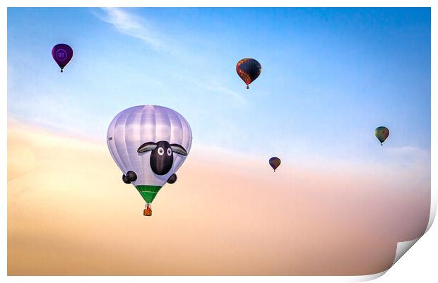 Hot Air Balloons Print by Graeme B