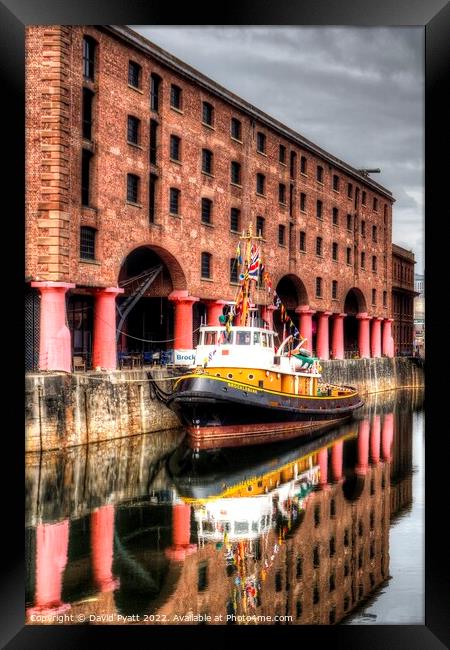 Brocklebank Tug Boat Albert Dock Framed Print by David Pyatt