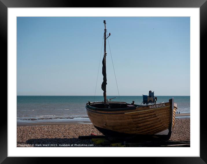 Resting on the Shingle. Framed Mounted Print by Mark Ward