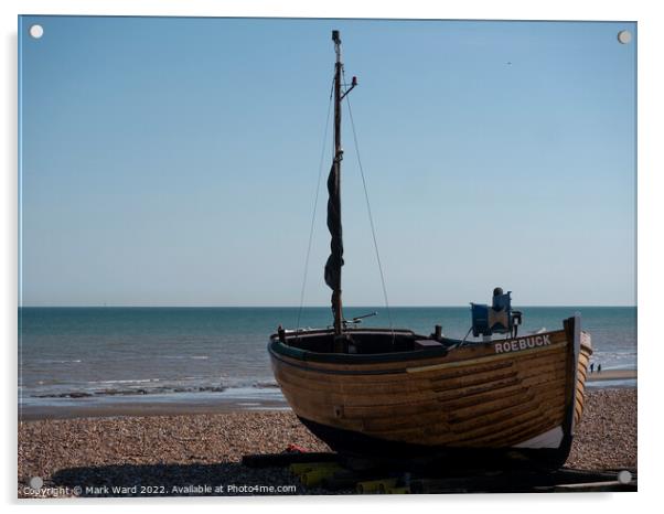 Resting on the Shingle. Acrylic by Mark Ward