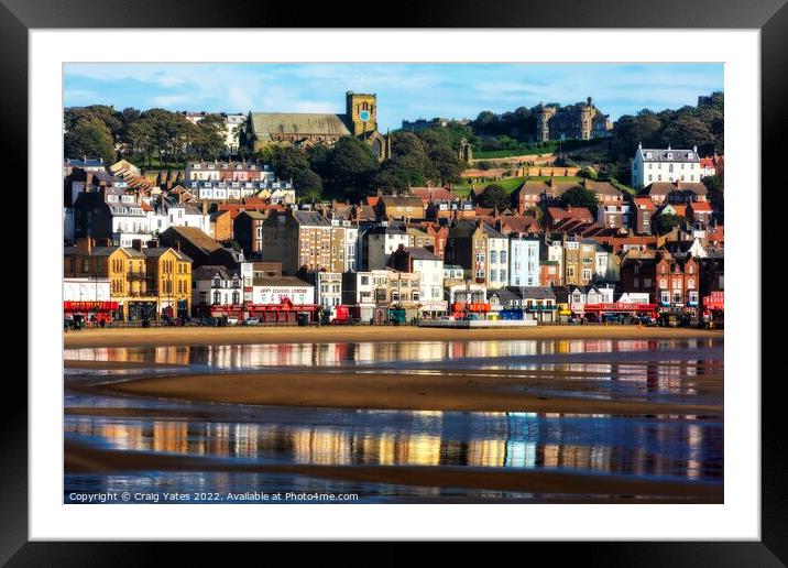 Scarborough Beach and Seafront. Framed Mounted Print by Craig Yates