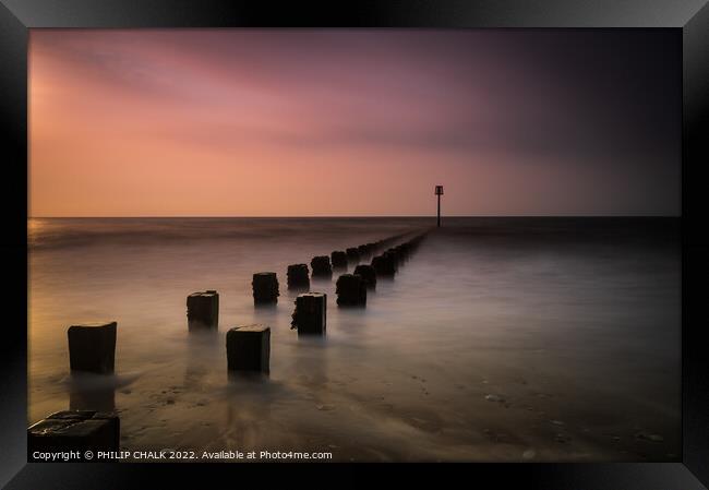 Dramatic sunrise on the Yorkshire east coast Bridlington 735 Framed Print by PHILIP CHALK