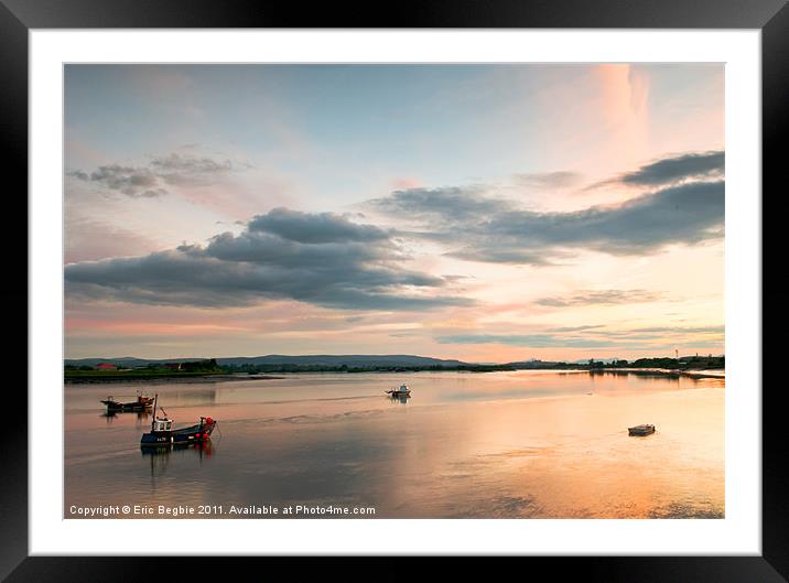 Forth Sunset Framed Mounted Print by Eric Begbie
