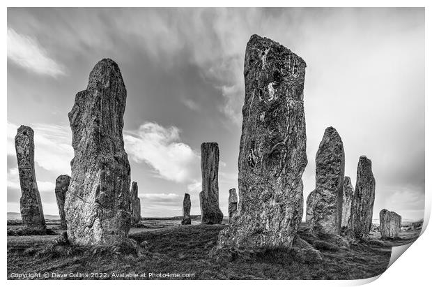 The Callanish Stones on the Isle of Lewis, Scotland Print by Dave Collins