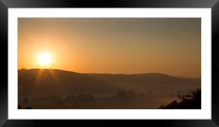 Staffordshire dawn Framed Mounted Print by Simon Wrigglesworth