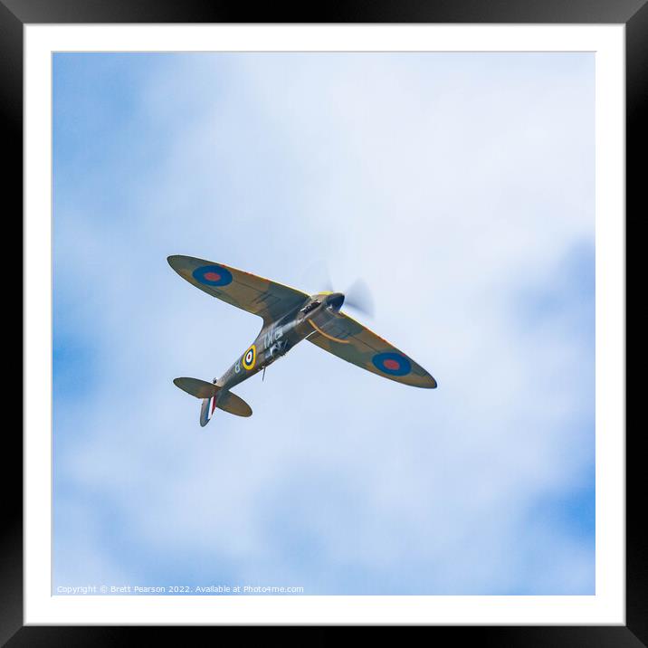 Vickers Supermarine Spitfire Framed Mounted Print by Brett Pearson