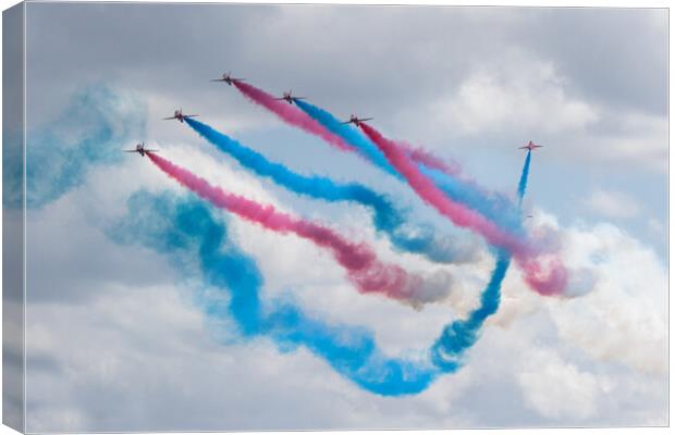 Red Arrows Double Goose Canvas Print by J Biggadike