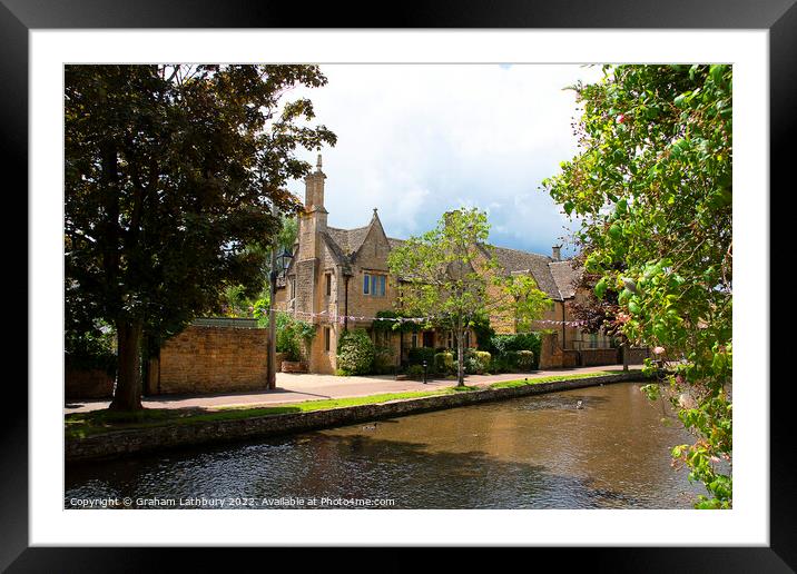 Bourton on the Water Framed Mounted Print by Graham Lathbury