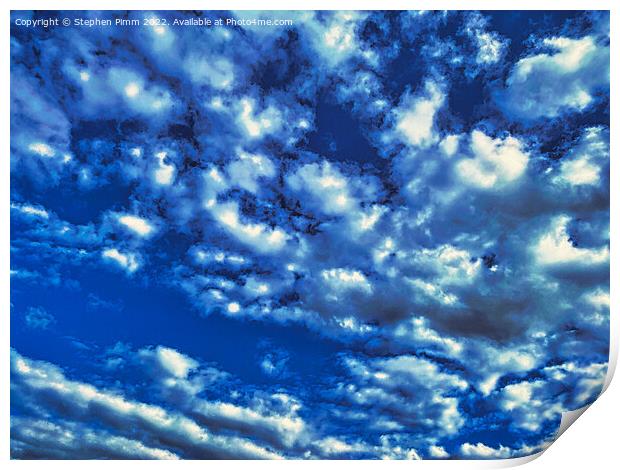 Blue Sky Clouds Print by Stephen Pimm