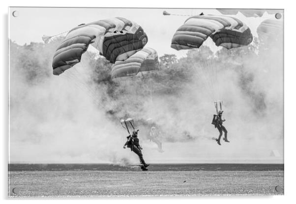 RAF Falcons Parachute Display Team Acrylic by J Biggadike