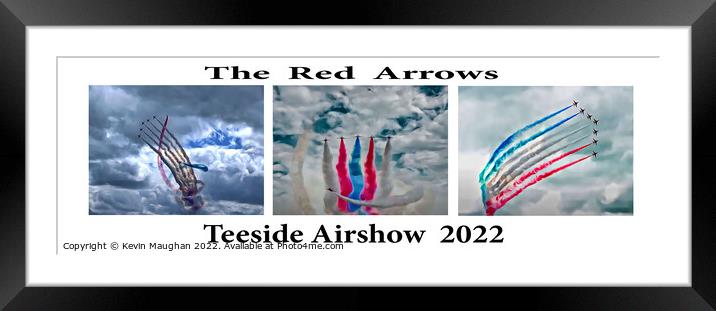 The Red Arrows (Digital Art Version) Framed Mounted Print by Kevin Maughan