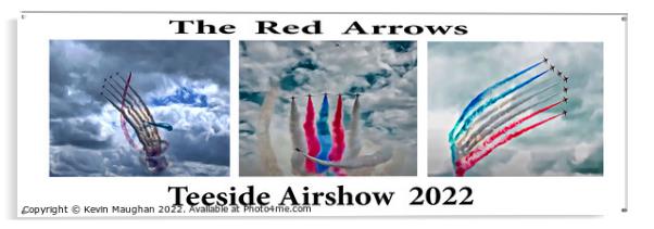 The Red Arrows (Digital Art Version) Acrylic by Kevin Maughan