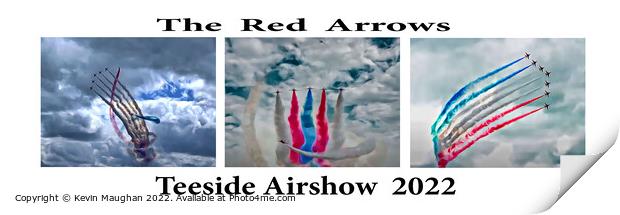 The Red Arrows (Digital Art Version) Print by Kevin Maughan