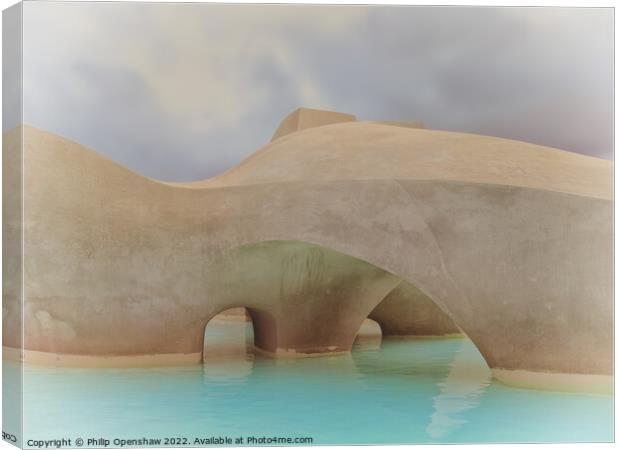 Concrete Blue - Lago Martianez Canvas Print by Philip Openshaw