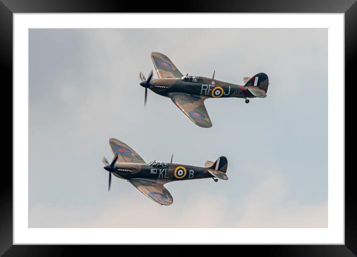Battle of Britain Fighters Framed Mounted Print by J Biggadike
