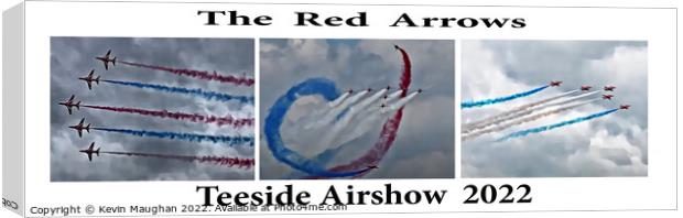 The Red Arrows 2 (Digital Art Version) Canvas Print by Kevin Maughan