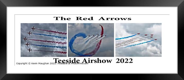 The Red Arrows 2 (Digital Art Version) Framed Mounted Print by Kevin Maughan