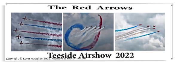 The Red Arrows 2 (Digital Art Version) Acrylic by Kevin Maughan