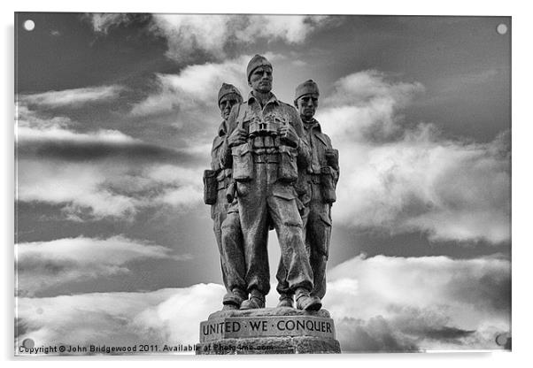 Commando memorial Acrylic by John Bridgewood