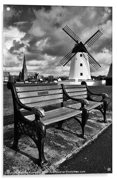 Lytham Windmill Acrylic by Jason Connolly