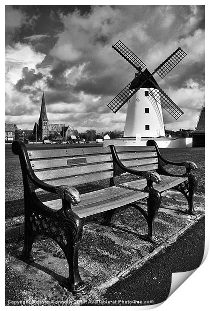 Lytham Windmill Print by Jason Connolly